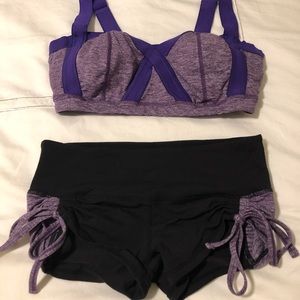 💜 Balini yoga/pole dancing shorts and bra set 💜
